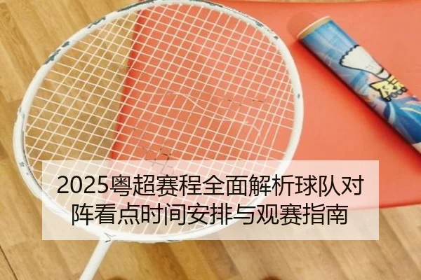 2025粤超赛程全面解析球队对阵看点时间安排与观赛指南